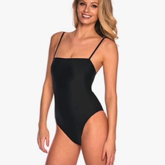 RELLECIGA : Black One-Piece Swimsuit - Picture 2 of 10